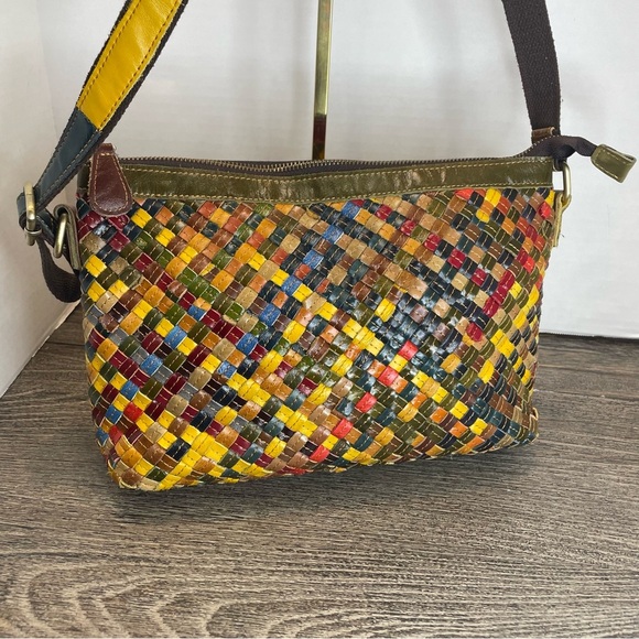 Amerileather Stella Slim Leather Crossbody/shoulder Bag/purse. Pre-owned - Picture 3 of 8